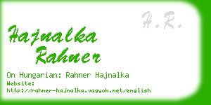 hajnalka rahner business card